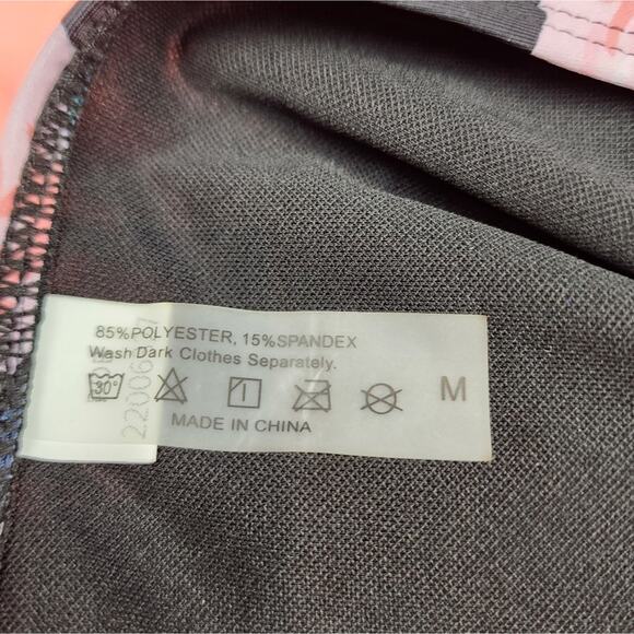 New Tempt Me Tankini 2 Piece Swimsuit Floral Print Tangerine Bathing Suit Size M - Picture 8 of 11